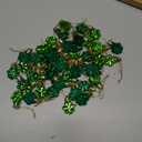 St Patrick's Day Shamrocks Ornament Set, 48Pcs Good Luck Clover Decorative Hanging Ornaments Green Trefoil Hanging Bauble for Tree Table Shelf Home Decor Irish Decor