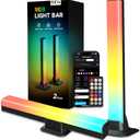 Smart LED Light Bars 9.5-inch RGB + ICWW TV Backlight with Bluetooth, 400 mL, 16 Million Colors, Music Sync for Gaming, Work, Parties & Room Decoration (Multicolor)