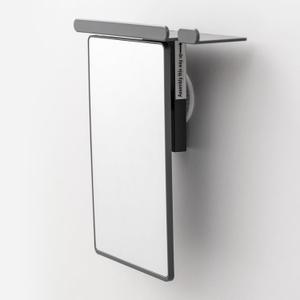 TAILI Shower Mirror Fogless for Shaving with Razor Holder, Anti-Fog with Powerful Suction Wall Mounted for Bathroom, Makeup Shave Mirror for Men & Women, Shatterproof & Removable, Grey