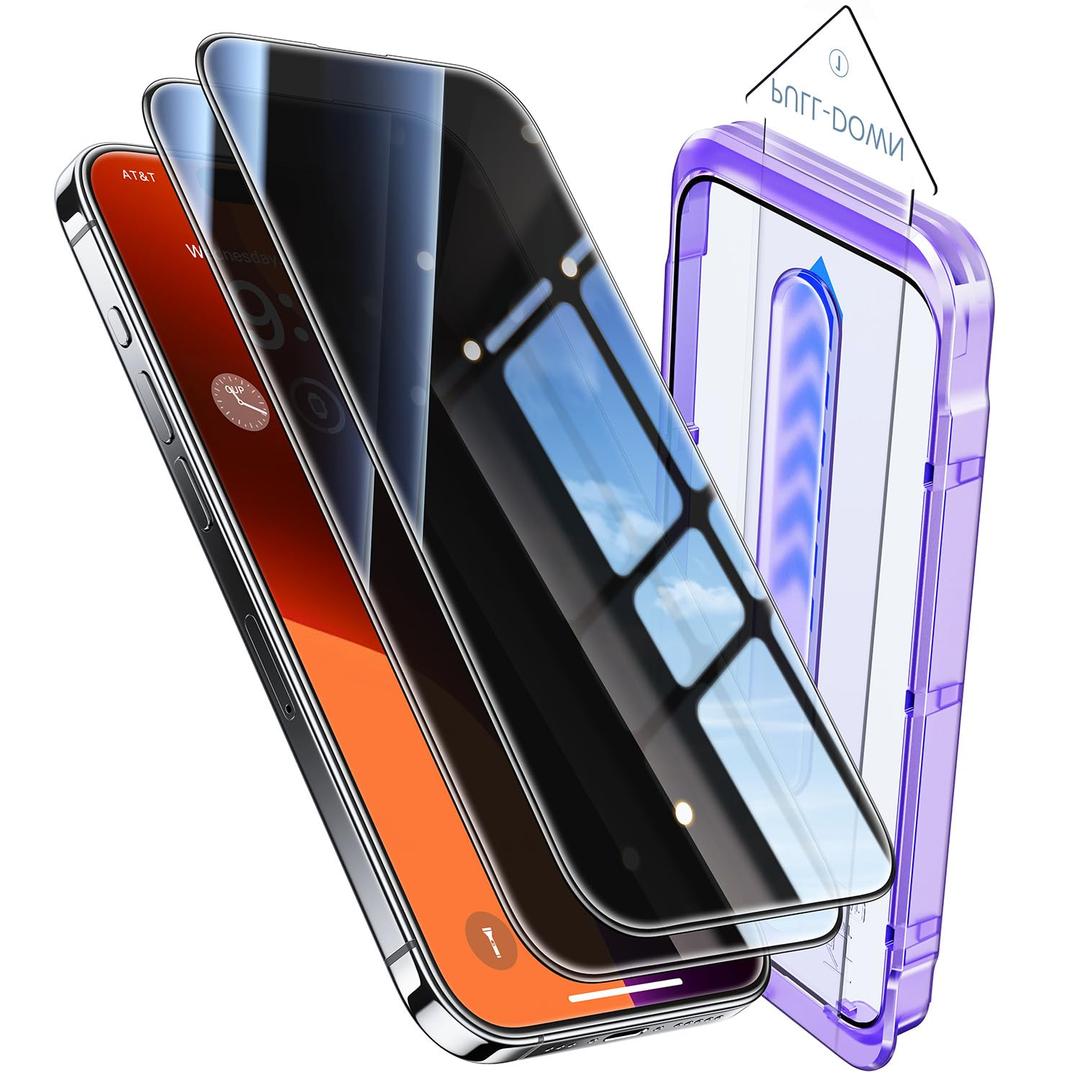 Opxyl Unbreakable 9H+ Glass for iPhone 15 Pro Max Screen Protector [Military Grade Shatterproof][Full Coverage Protection] HD Screen Protector 15 Pro Max Longest Durable Tempered Glass, 4 Packs