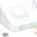 Square Dock for Square Reader 2nd Generation, Holder Stand for Square Card Reader 2nd Generation, Dock with Smart Anti-Sleep Button Portable Size Anti-Slip (Cable and Wall Charger Included, No Device