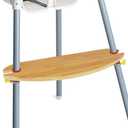 ECOGREDA Baby Bamboo High Chair Accessories Compatible Antilop IKEA High Chair Footrest, Adjustable High Chair Foot Rest