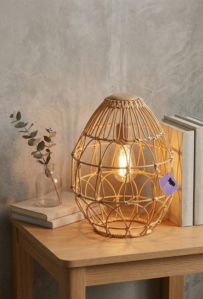 Metal Rattan Woven Egg 9.8 in