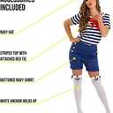 fun shack Sailor Fancy Dress Women, Navy Costume Women, Womens Sailor Costume, Sailor Dress Women (Large, Blue)