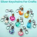 LEOBRO 60PCS Lobster Claw Clasps and Key Rings, 30PCS Keychains Clips and 30PCS Key Chain Ring, Keychain Making kit for Key Chain, Jewelry Making, Art Crafts, Silver