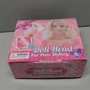 44Pcs Hair Styling Doll Head Toys for Girls, Kids Makeup Hair Salon Pretend Play Styling Kit with Hairdryer, Straightener, Beauty Hair Toy Christmas Birthday Gift for Toddler Girls 3 4 5 6+