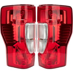 Tail Light Assembly Compatible With 2020-2022 Ford F250/F350/F450 Super Duty Driver and Passenger Side Rear Taillight Tail Lamp Halogen Brake Lamp(w/o Blind Spot) (non- LED) (Red)