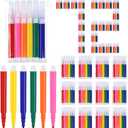 72 Pcs Mini Markers Bulk Colored Pen 3.4 Inch Vibrant Colors Portable Short Colored Markers Assorted Multicolor Watercolor Marker Pen for Adult Office Supplies (6 Colors)