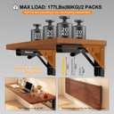 Folding Shelf Brackets 22 inch Foldable Shelf Bracket Heavy Duty Collapsible Shelf Brackets DIY Wall Mounted Fold Down Table Bracket Space-Saving for Benches Workstation (4PC, Max.Load 177 lbs)