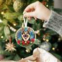 2 x TUMSHANIP German Shepherd Ornament - German Shepherd Christmas Ornaments - Dog Gifts for Women Men, Dog Lovers Gifts - Dogs Ornaments 2025 - Acrylic Christmas Ornament 2025