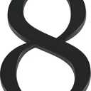 Distinctions 843148 Black Flush-Mount 4-Inch House Number 8 2 Pack