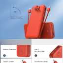 Nusyddy Portable Charger, 10000mAh PD20W Fast Charging Power Bank with Built-in Cables & Wall Plug, Travel Essentials External Battery Pack, USB C Battery Phone Charger for iPhone, iPad, Samsung Red