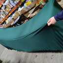Table Skirts for Rectangle Tables 8ft - One-Piece Hunter Green Tablecloths and Skirt, Wrinkle Resistant Ruffles Elastic Cover for Banquets, Weddings, Events, Parties
