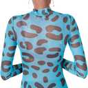 Pantora Womens Kim Body Suit (Blue, XXXL)