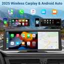 Wireless CarPlay Screen,8.1" Portable Touch Screen Car Stereo with 2K Dash