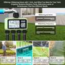 4 Outlet Sprinkler Timer, Programmable Garden Hose Timer with Rain Delay, Manual& Automatic Watering System, Waterproof Gardening Supplies Irrigation Controller for 4 Separate Water Zones