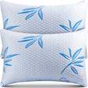 Cooling Pillows King Size Set of 2, Best Shredded Memory Foam Pillows for Sleeping, Adjustable Soft & Firm Breathable Bed Pillow for Side, Back, and Stomach Sleepers
