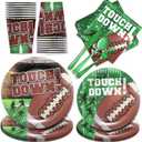 Football Party Decorations Tableware - Football Party Supplies Set, Include Dinner Plates, Cups, Napkins, Cutlery, for Touchdown Boys Football Party Supplies | 24 Guests