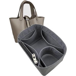 Lckaey picotin 18 bag insert Organizer insert for picotin strap 1098grey-S (PC18/6.3*4.33*3.54in)