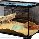 2 x 2 Pcs Leopard Gecko Potty Pad,Leopard Gecko Tray,Crested Gecko Potty Latrine,Reptile Litter Box, Lizard Tray,Portable Gecko Tank Accessories (Green)