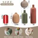 Modern Ceramic Vase Set, Neutral Colors, Decorative Vases for Home Decor, 4 Piece Collection (Green Mix Set 4)
