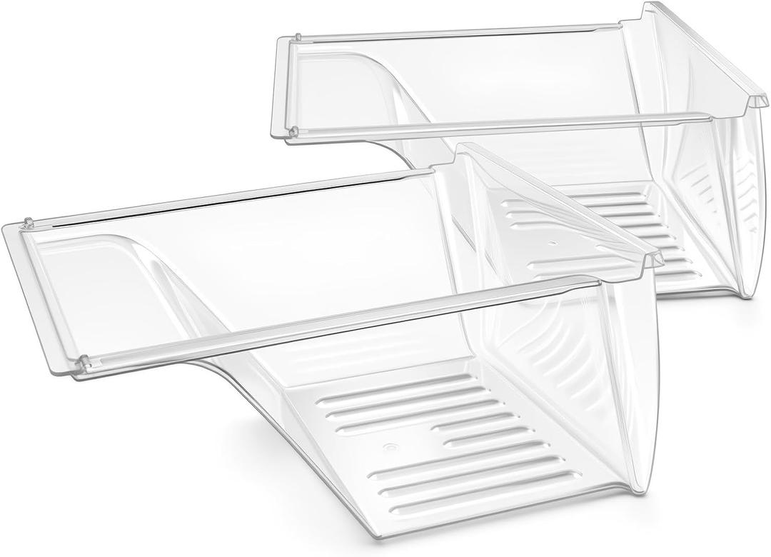 PENSUN Upgraded 240337103 Refrigerator Crisper Drawer Replacement Compatible with Frigidaire Fridge, Clear Crisper Bin Shelf Drawer Replaces 240337100, 240323007, AP2115741-2 Pcs