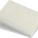 Firm Latex Pillow, Natural Latex Foam Pillow with Removable Cotton Cover, Standard Size (L22''W14''H5''), Strong Support Travel Pillow, Thin Camping Pillow, Perfect Packaging