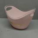 Slant Party Supplies Ice Bucket - Double Handle Acrylic Champagne Beverage Cooler, 10.8" x 8", Pink/Gold - Drinks