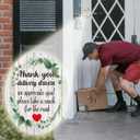 10 x Thank You Delivery Drivers Sign for House, Front Door Thank You Sign for Indoor/Outdoor Home, Office or Business Use, 4" x 5" (with Strong Adhesive Tape) - PMB020 Multicolor