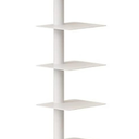9-Tier Spine Bookshelf, Metal Bookcase, Vertical Spine Book Tower, Tall Narrow Ladder Book Shelf, Corner Shelf for Small Space, Multipurpose Storage Rack Display Book Shelf for Home Office(White)