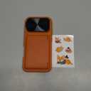 BXYJY for iPhone 17 Pro Wallet Case with Camera Cover Kickstand, Card Holder (3-5 Cards), Military Grade Drop, Heavy Duty Women Men Protective Phone Case for iPhone 17 Pro 6.3" 2025, Orange