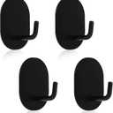 Heavy Duty Magnetic Hooks 4 Pack - 2 LBS, Strong Hooks for Refrigerator, Fridge, Cruise Cabins, Kitchen, Key, Towel, Classroom, Grill, Black 