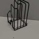 Poeland Kitchen Pantry Organizer Rack for Dinnerware, Bakeware, Cookware, Cutting Boards, Pan Lids (Black)