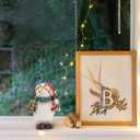 NUOBESTY Resin Snowman Figurine for Home Indoor Table Christmas Decoration