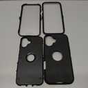 Thousandgear Compatible for Apple iPhone 16 Plus Built in Screen Protector, Belt Clip Holster Heavy Duty Defender Case Dustproof Shockproof Protection (Black)