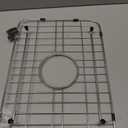 Stainless Steel Sink Grid and Protectors for Bottom of Kitchen Sink, Sink Grid 18" X 12-1/2", Centered Drain with Corner Radius 1-1/2" (Centered Drain 18" X 12-1/2")