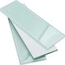 Glass Subway Tile 4 x 12 Inch Light Green for Kitchen Backsplash Bathroom Wall Pack of 11 Sheets