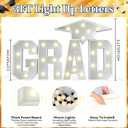 HILAVO Grad Marquee Letters 3FT for 2026 Graduation Decorations, White Large Light Up Letters Graduation Cap Grad Letter with Lights for Class of 2026 Preschool High School College Grad Party