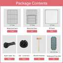 20 Panels Small Animal Playpen, 48" x 24" x 16" Pet Playpen with Waterproof Mat, C&C Cage for Guinea Pigs, Rabbit/Bunny/Baby Chicken Cage,Bunny/Puppy/Chicken Pen Indoor Outdoor Portable Metal Fence