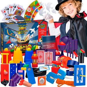 Mega Magic Kit for Kids - Perform 100's of Today's Most Exciting Tricks - Magic Set with Tutorial Videos for Kids Ages 6-8, 8-10, 10-12