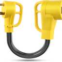 Power Adapter Cord NEMA TT-30P Male to 14-50R Female Plug Power Dogbone with Grip Handle Heavy Duty Electrical Adapter for RV Trailer Camper 30 Amp to 50 Amp 110V 3300W