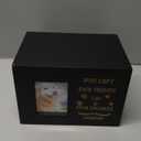 Pet Urns for Dog or Cat Ashes, Wooden Pet Memorial Urns with Photo Frame, Pet Cremation Urns Keepsake Memory Box with Black Flannel as Lining, Loss Pet Memorial Remembrance Gift