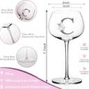 Personalized Wine Glass for Women-Mothers Day Birthday Valentines Day Gifts for Women,Customized Monogrammed A-Z,Unique Initial Wine Glasses Gifts for Mom,Wife,Best Friend,Sister (Letter C)