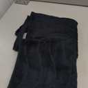 Hand Towels with Wavy Jacquard - Black Face Towels for Bathroom, 2 Piece, Cotton, 13x29 Inches