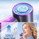 DRORION Portable Mini Fan with Ice Cooling Function, 199 Speed Adjustable Handheld Fan, Rechargeable Personal Fan with Digital Display, Quiet Desk Fan for Travel, Office, Outdoor, Summer,Grey