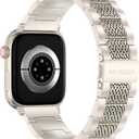 Wearlizer Stainless Steel Band Compatible with Apple Watch Band 49/46/45/44/42/41/40/38mm Men Women, Zigzag Weave Durable Metal Strap for iWatch Series 11 10 9 8 7 6 5 4 3 SE/Ultra 3 2 1