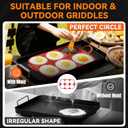 Baker's Friend 6 Round Silicone Egg Rings for Frying Eggs & Pancake, Non-Stick & Heat-Resistant, Ergonomic Handles, Omelette Ring for Griddle, 4 Inch, Red