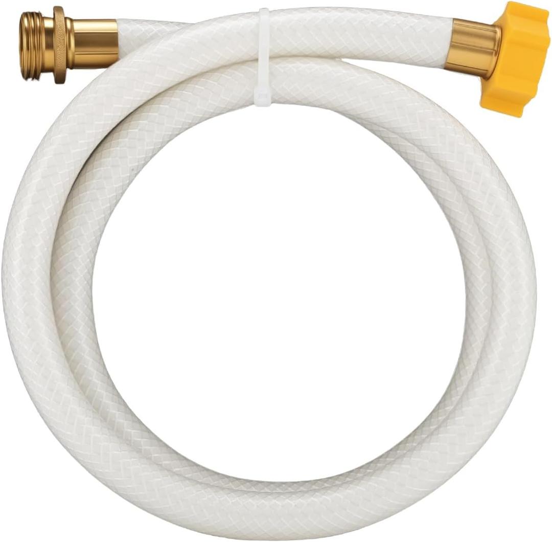 MEASUREMAN 4ft Heavy-Duty RV Drinking Water Hose - Kink-Resistant with Diamond-Hatch Reinforcement, 5/8-Inch Inner Diameter - Lead, BPA & Phthalate-Free for Camper, Marine & Potable Water