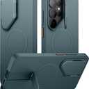 SURITCH for Samsung Galaxy S26 Ultra Phone Case, Magnetic Protective Cover with Camera Cover & Adjustable Metal Kickstand for Galaxy S26 Ultra -Lake Green