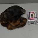 SCENTW Ombre Brown Wig for Women 26inches Long Wavy Wig Black To Brown Beginner Friendly Glue less Lace Hairline Middle Part Synthetic Heat Resistant Wig for Daily Party